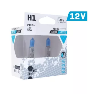   VISION IZZÓK SARKVIDÉKI FEHÉR H1 12V 55W P14,5S U E4 + 90%, 2 DB. CM58810