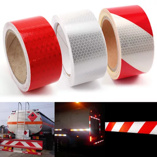 Fényvisszaverő csík 5cm x 5méter mikroprizmás fehér