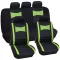 Autós üléshuzat univerzális szett - zöld / fekete - 9 db-os - TY1775 Légzsákos