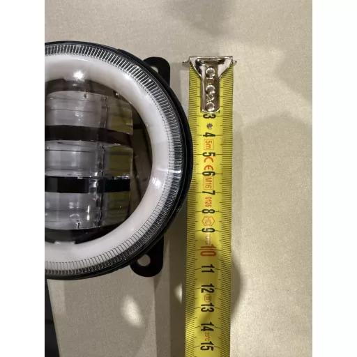 E jellel ellátott LED-es nappali menetfény és ködlámpa szett – 90 mm, 12V, index funkcióval