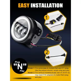   E jellel ellátott LED-es nappali menetfény és ködlámpa szett – 100 mm, 12V, index funkcióval