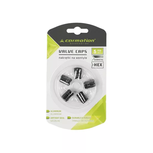 Szelepsapkák hatszögletű alumínium 5db