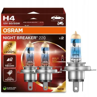 OSRAM NIGHT BREAKER 220 H4 60/55W 12V 2x (64193NB220-HCB)