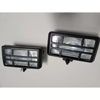   Téglalap ködlámpa szett beépíthető szögletes 9x18cm Nagy rácsos