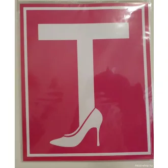   T betű Mágneses tanuló vezető matrica levehető Rózsaszín női cipő "T" betűvel