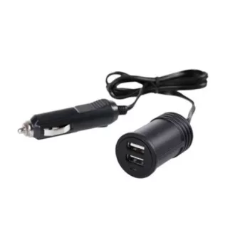   Szivargyújtó elosztó két részes USB aljzattal 12/24V 1m kábel hosszabbító
