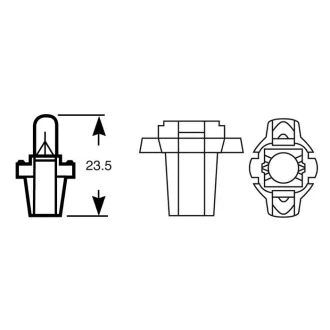 Ring, Izzó Műszerfalba, 1,2W, 12V, Fekete