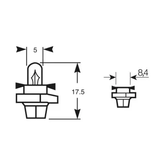Ring, Izzó Műszerfalba, 1,5W, 12V, Bézs