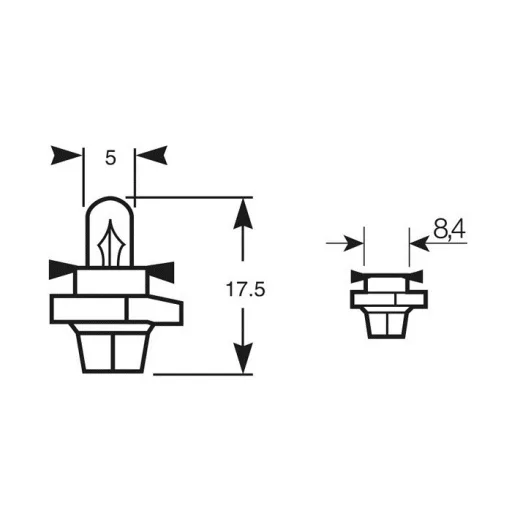 Ring, Izzó Műszerfalba, 1,5W, 12V, Bézs
