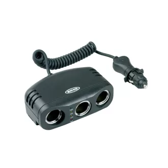 Ring RMS3, Szivargyújtó elosztó, 3x12V + Teszter