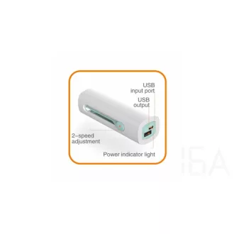 Kézi, tölthető ventilátor, HF 10/T USB töltő