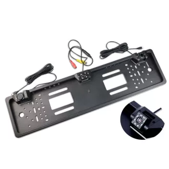   CA-BG482-2 8LED-es Rendszámtábla keretbe épített tolatókamera + 2db tolatószenzor