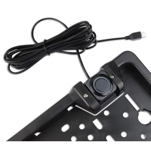 CA-BG482-2 8LED-es Rendszámtábla keretbe épített tolatókamera + 2db tolatószenzor