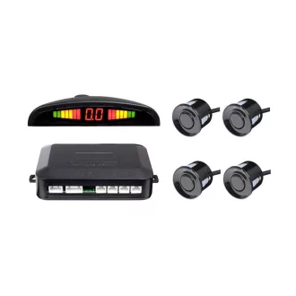   12V-os tolatóradar készlet – 4 szenzoros, LED-es kijelzővel