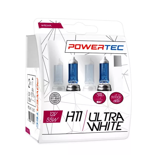 M-Tech Powertec, H11+100% Izzó Ultra White, Pár