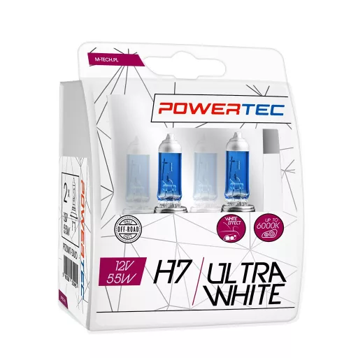 M-Tech H7 Izzó, Ultra White, 12V 55W Párban