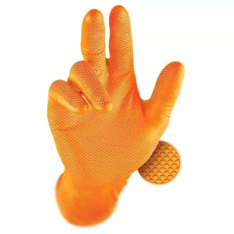 Grippaz Nitril Kesztyű, Sárga L, 50db