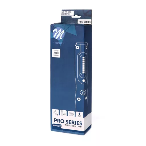 M-Tech ILPRO103 Tölthető LED lámpa - 600lm - IP54 vízálló - Mágneses