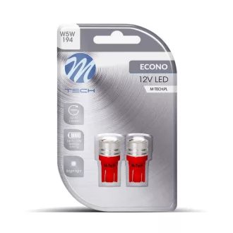 M-Tech LB015R T10 Led Izzó, Piros, 12V W5W