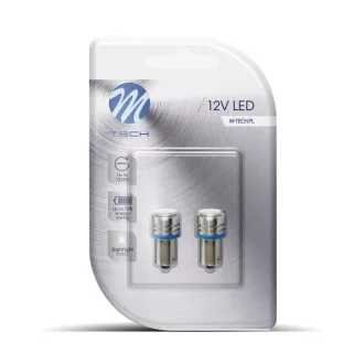 M-TECH IZZÓ 12V BA9S LED KÉK PÁR 1XHP