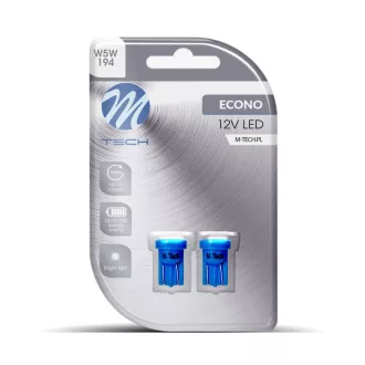 M-Tech LB017B T10 Led Izzó, Kék, 12V W5W