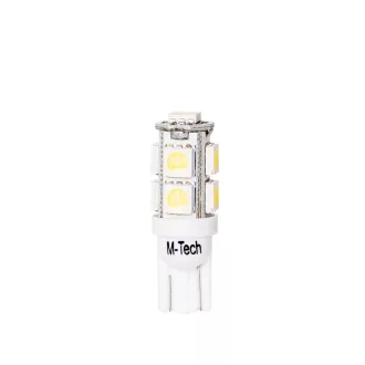 M-Tech, LB058W T10 Led Izzó, Fehér, 12V W5W