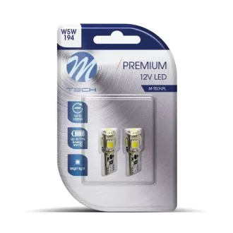 M-Tech LB321W T10 Led Izzó, Fehér, Canbus, 12V W5W