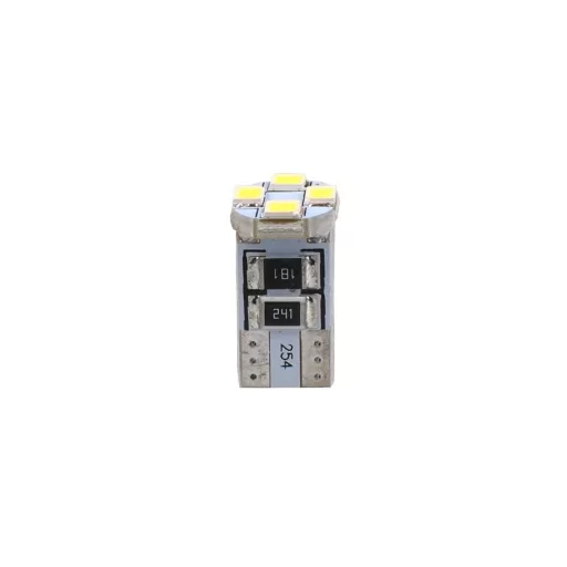 M-Tech, T10, LED izzó, Fehér, 4xSMD, Canbus, Pár