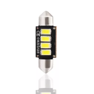 M-Tech LB334W Szofita Led Izzó, Fehér 36mm, Canbus 12V C5W