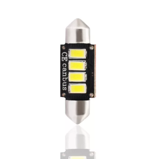 M-Tech LB334W Szofita Led Izzó, Fehér 36mm, Canbus 12V C5W