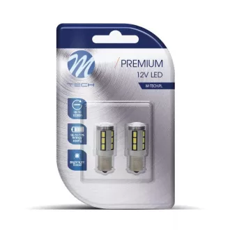   M-Tech IZZÓ, 12V, 21W, LED SMD BA15S, 18XSMD, FEHÉR, PÁR, CANBUS