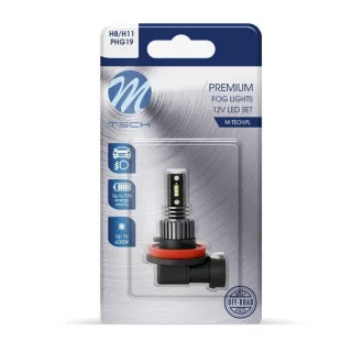 M-Tech,  LB511W-01B,  H8/H11 Led , Fehér, 12V 3W