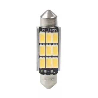 M-Tech LB816W Szofita Izzó, Fehér 41mm, 12V C5W