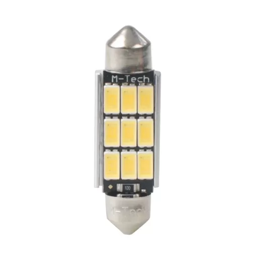 M-Tech LB816W Szofita Izzó, Fehér 41mm, 12V C5W