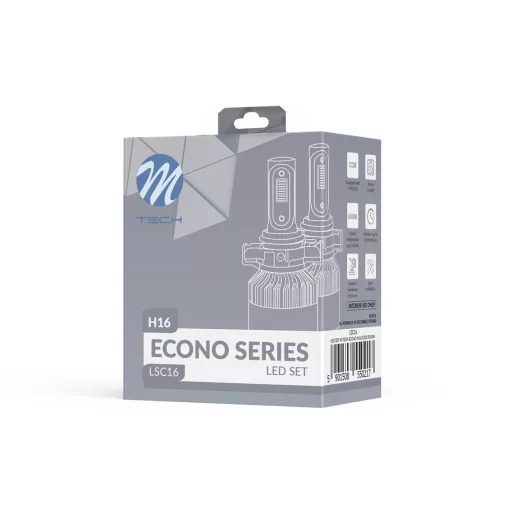 M-Tech H16 LED, 80W 9-32V 6000K, PÁR