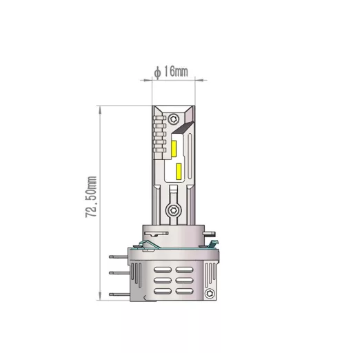 IZZÓ 12V H15 LED PÁR PRO 6000K