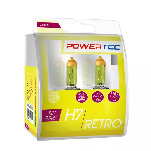 M-Tech Retro, H7 Izzó, 12V 55W, Párban