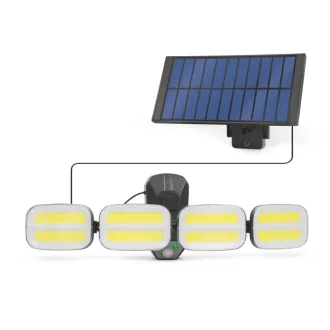   Mozgásérzékelős szolár reflektor - kábeles szolár egységgel - 8 COB LED Garázs beálló fényvető
