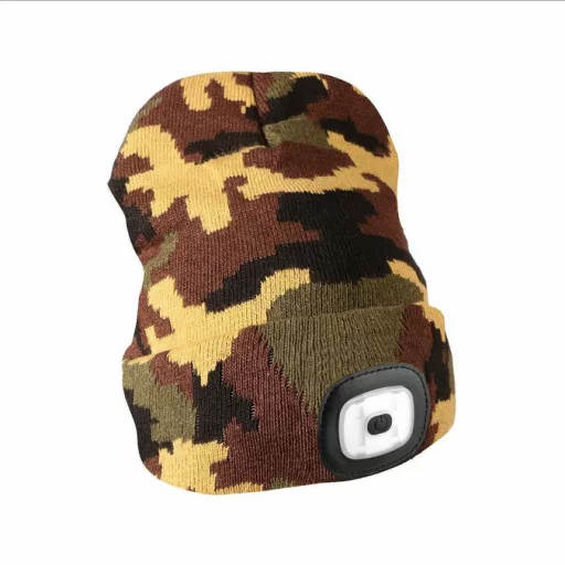 Sapka fejlámpával beépítve , USB, több színben rendelhető