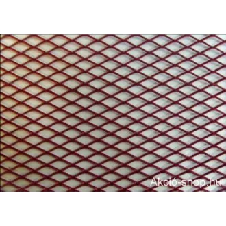 Hűtőrács alu 120x20 grill háló, díszrács Piros