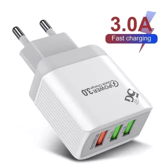   Hálózati töltőfej Gyorstöltő 3A QC3.0 fali töltő GZ-16512/16761