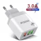 Hálózati töltőfej Gyorstöltő 3A QC3.0 fali töltő GZ-16512/16761
