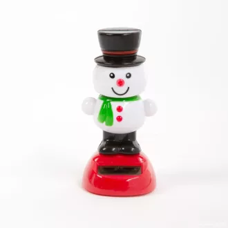 Napelemes mozgó figura autóba hóember