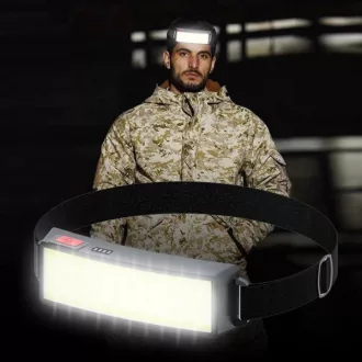 Fejlámpa 40XCOB LED tölthető 3 funkciós Erős fény
