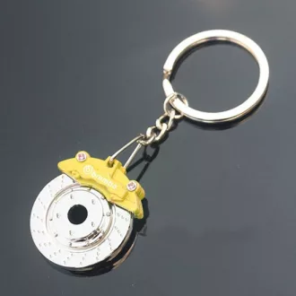   80339 W16362-6Y Féktárcsa alakú kulcstartó féknyereggel - sárga