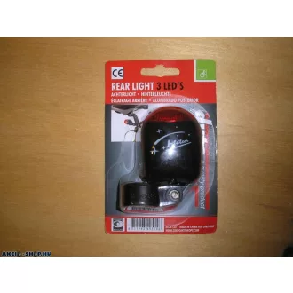 Kerékpár lámpa hátsó 3 led (Piros)