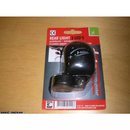 Kerékpár lámpa hátsó 3 led (Piros)