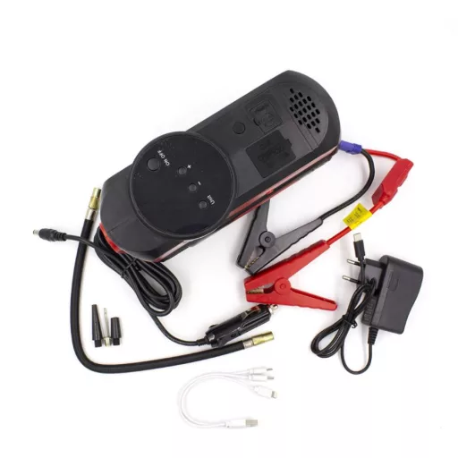 Indítássegítő Akkumulátor, Kompresszorral, 89800MAH - 12V