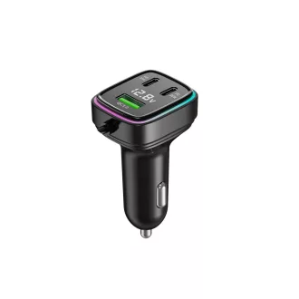   GC05C Szivargyújtós Töltő USB + 2X USB C Feszültségmérővel 61W