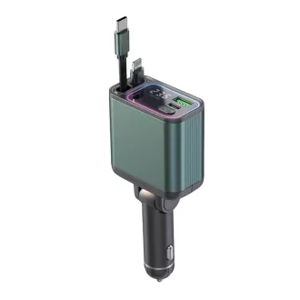   GC08 65 W USB Type C 4 az 1-ben Visszahúzható Töltőadapter 35 W Visszahúzható Kábelekkel FM Rádió